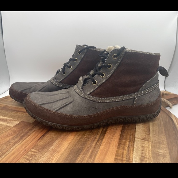 Cole Haan Size 9.5 Air Vail Waterproof Winter Fleece Lined Lace Up Duck Boots - Picture 1 of 10